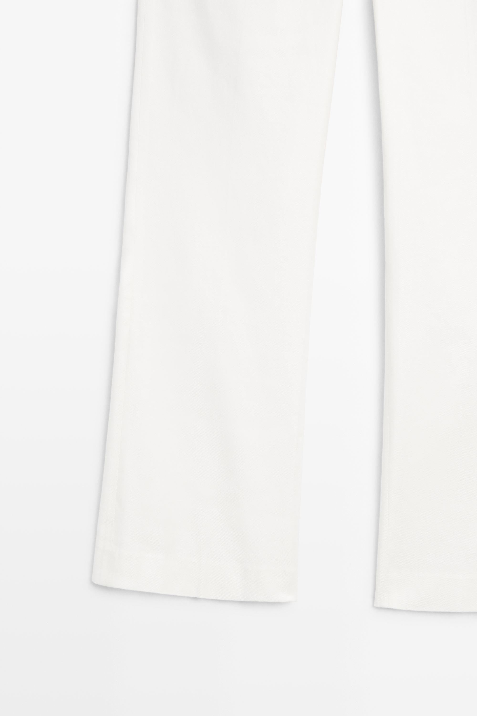 Pantalon kick flare en lin